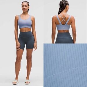 Lululemon Like a Cloud Ribbed Longline D/DD Bra. Size 8